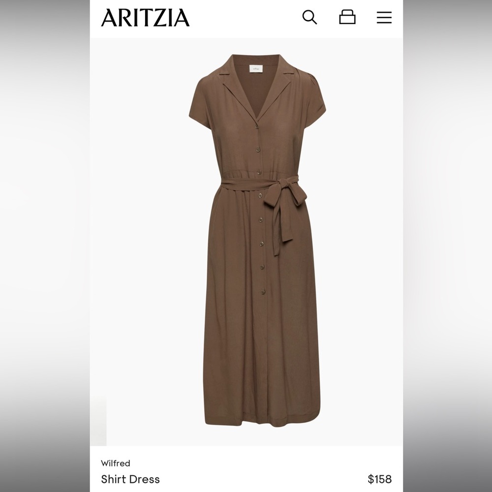 Aritzia shirt dress size S